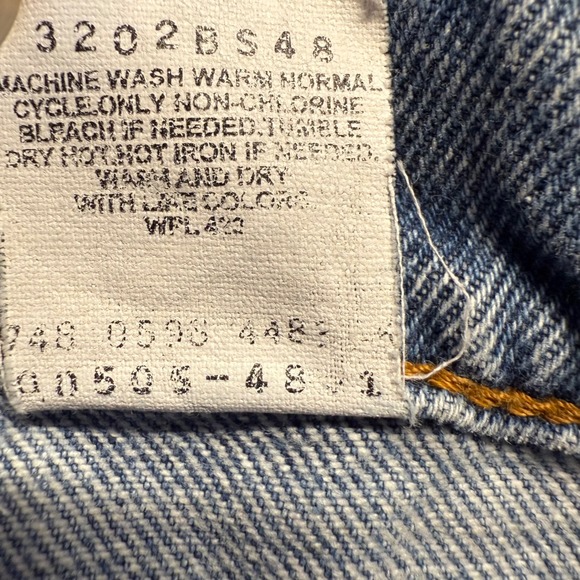 Levis 505 Regular Fit Straight Leg Mens‎ Jeans Size 42x30 Light Wash Denim - Picture 8 of 9